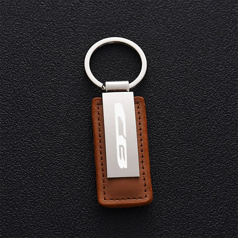 Motorcycle Accessories Custom Leather Keychain Metal Keyring Fit For HONDA CB 300 650R CB650R CB1000R CB250 CB500 CB400 CB600