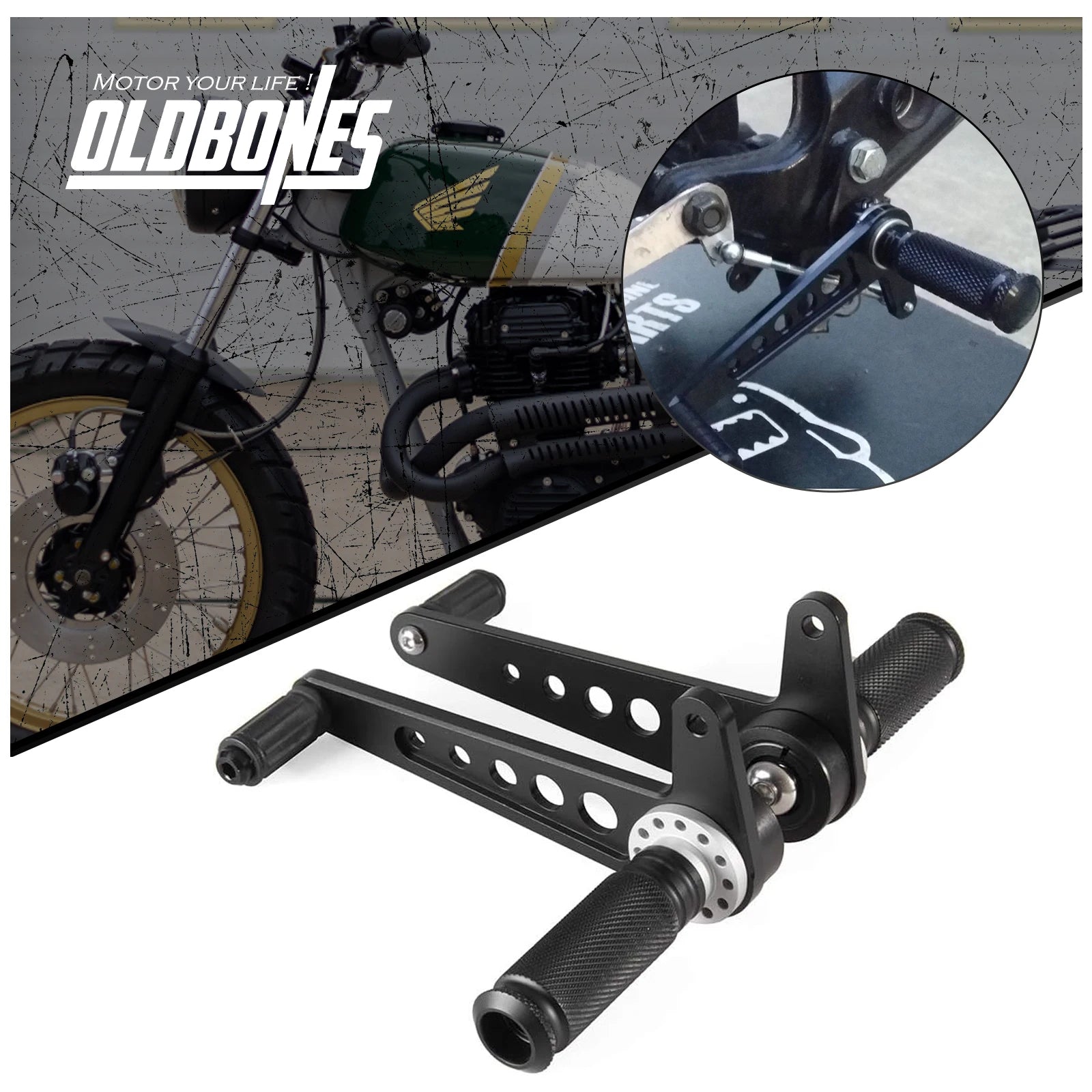 Cafe Racer Accessories Motorcycle Rear Foot Pegs Footrest Pegs Bobber For Honda CB500 CB125 CB450 CB550 CB650 CB750