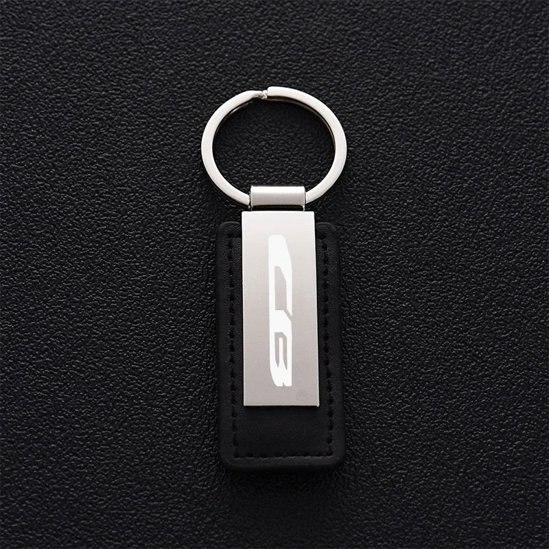 Motorcycle Accessories Custom Leather Keychain Metal Keyring Fit For HONDA CB 300 650R CB650R CB1000R CB250 CB500 CB400 CB600