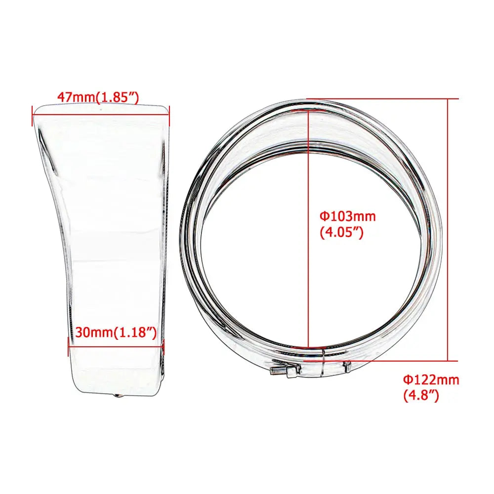 For Harley Touring Street Electra Glide Road King Motorcycle Accessories 4.5 inch LED Auxiliary Light Fog Lamp Visor Trim Ring