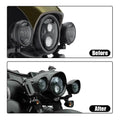 For Harley Touring Street Electra Glide Road King Motorcycle Accessories 4.5 inch LED Auxiliary Light Fog Lamp Visor Trim Ring