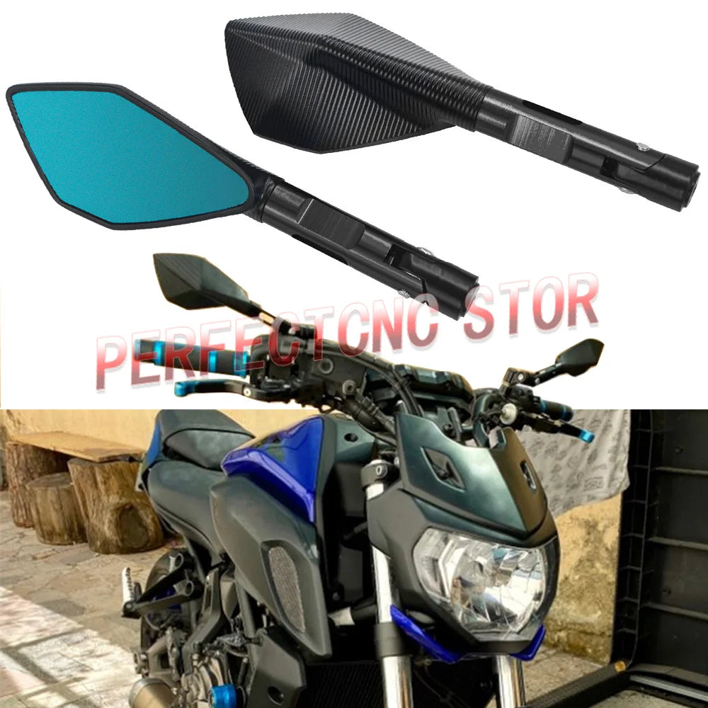 Motorcycle Accessories Aluminum Rear View Rearview Mirrors Side Mirror For YAMAHA MT07 MT09 For Honda CB650F For Kawasaki Z900